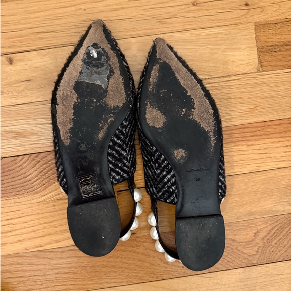 Dolce & Gabana Pearl Sling-Back Flats